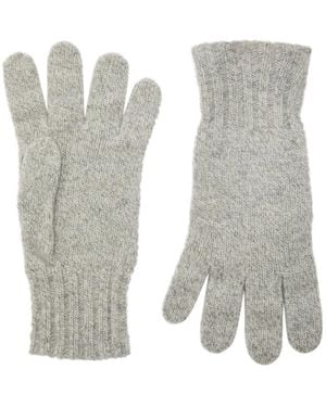 John Smedley Calow Cashmere And Merino-Blend Gloves - Grey