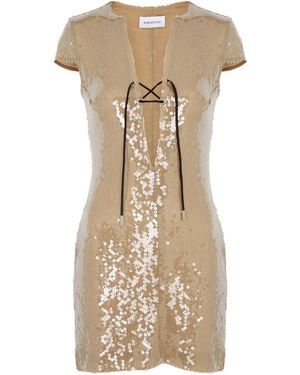 16Arlington Seer Sequin Mini Dress - Natural