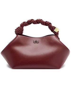 Ganni Bou Small Leather Top Handle Bag - Purple