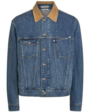 JW Anderson Corduroy Collar Denim Jacket - Blue