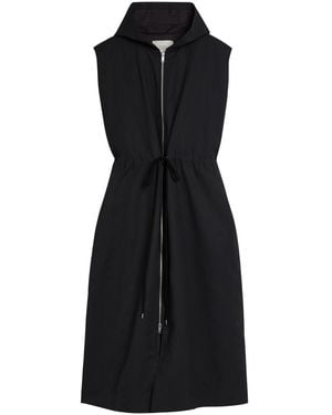 Studio Nicholson Hooded Drawstring Midi Dress - Black