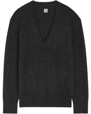 TOTEME V-Neck Cashmere Jumper - Black