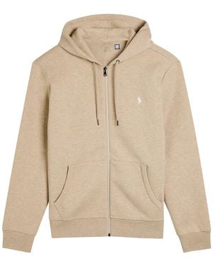 Polo Ralph Lauren Hooded Cotton-Blend Sweatshirt - Natural