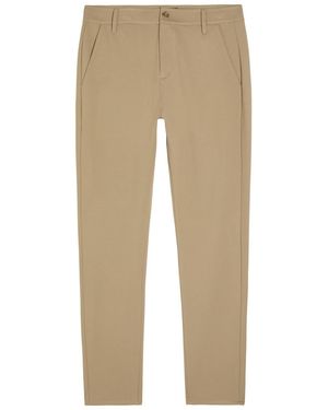 PAIGE Stafford Slim Tapered-Leg Jersey Trousers - Natural
