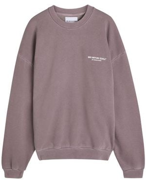 MKI Miyuki-Zoku Design Studio Logo-Print Cotton-Blend Sweatshirt - Purple