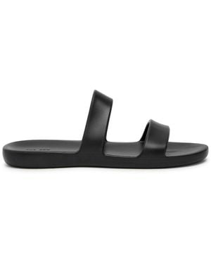 The Row Rubber Sandals - Black
