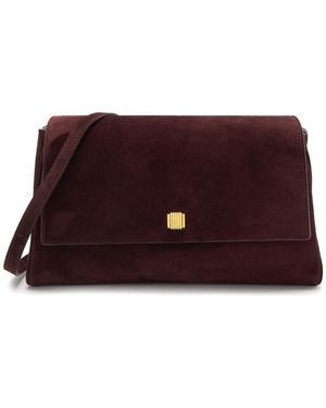 KHAITE Audrey Suede Cross-Body Bag - Purple