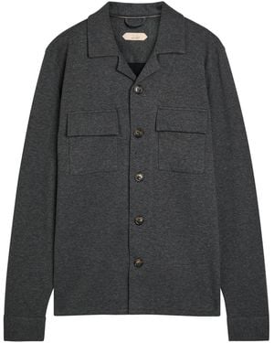 Aurélien Cotton-Blend Overshirt - Black