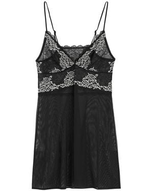 Wacoal Lace Perfection Tulle Chemise - Black