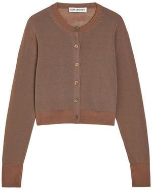 Our Legacy Micro Cotton-Blend Cardigan - Brown