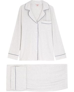 Eberjey Gisele Striped Jersey Pyjama Set - White