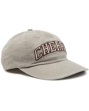CHERRY LA Logo-Embroidered Cotton Cap - White