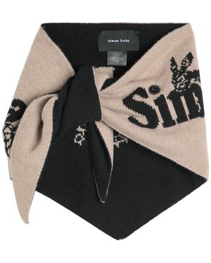 【関税込み】Daisy Scarf- Simone Rocha - Wool - Beige Simone Rocha Daisy Scarf – BALTINI