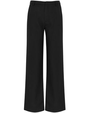 AEXAE Wide-leg Wool Trousers - Black