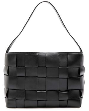 St. Agni Woven Mini Leather Tote - Black