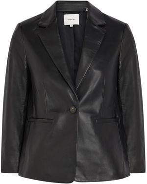 Vince Shrunken Leather Blazer - Black