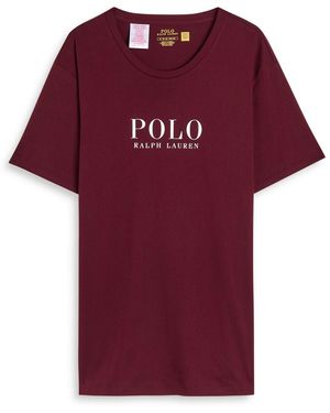 Polo Ralph Lauren Logo-Print Cotton Pyjama T-Shirt - Red