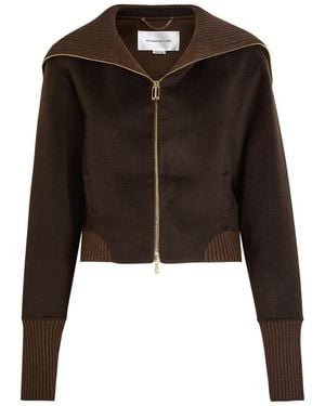 Victoria Beckham Wool And Cashmere-Blend Jacket - Black