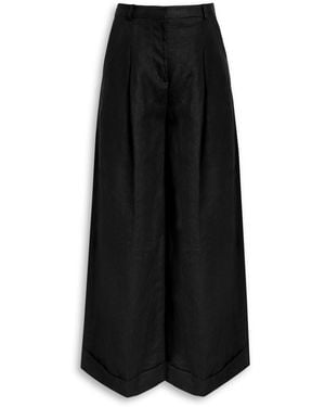 Faithfull the Brand Clove Wide-Leg Linen Pants - Black