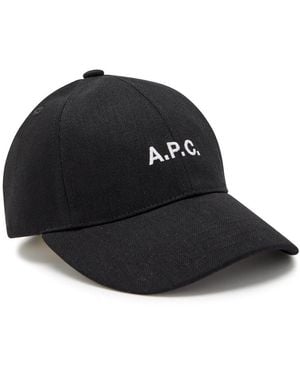 A.P.C. Casquette Charlie Logo-Embroidered Canvas Cap - Black