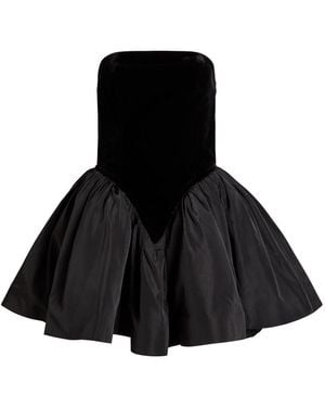 Ronny Kobo Atlas Strapless Velvet Mini Dress - Black