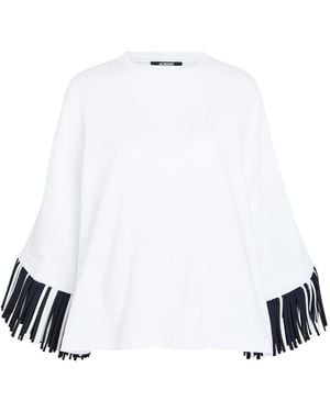 Jacquemus Le T-Shirt Cabana Fringed Long-Sleeve Cotton T-Shirt - White