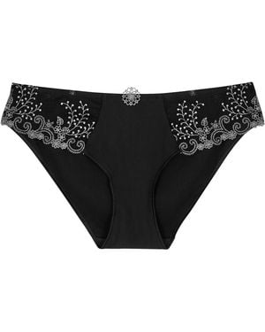 Simone Perele Delice Lace-Trimmed Briefs - Black