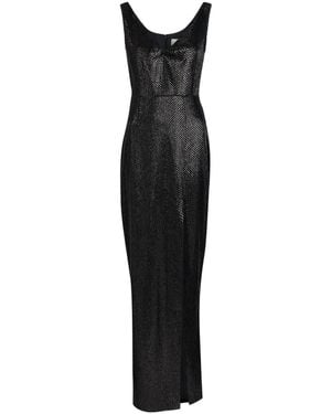 Roland Mouret Crystal-Embellished Crepe Gown - Black