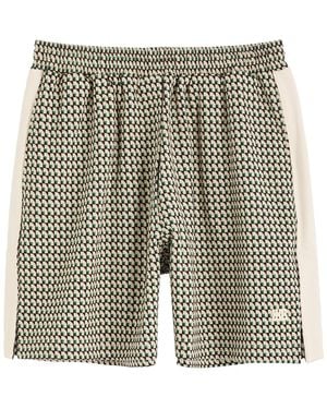 Wales Bonner Power Intarsia Cotton-Blend Shorts - Green