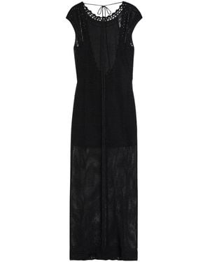 Isabel Marant Metaya Bead-Embellished Crochet Maxi Dress - Black