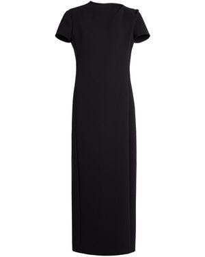 KHAITE Iryl Open-Back Draped Crepe Dress - Black