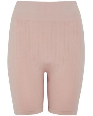 Prism Fluid Ribbed Stretch-jersey Cycling Shorts - Natural