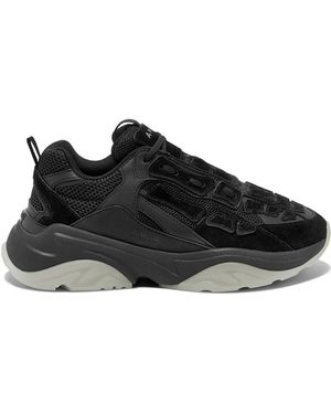 Amiri Bone Runner Grey Panelled Trainers - Black