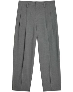 Jil Sander Pleated Wool Pants - Gray