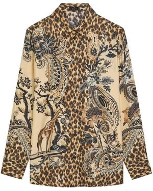 Etro Leopard-Print Silk Shirt - Multicolor