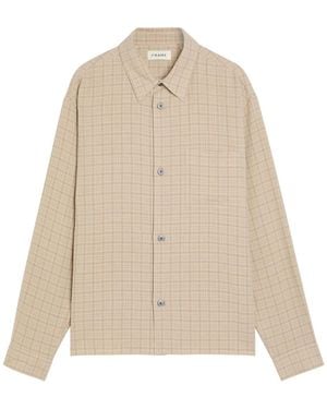 FRAME Plaid Woven Shirt - Natural