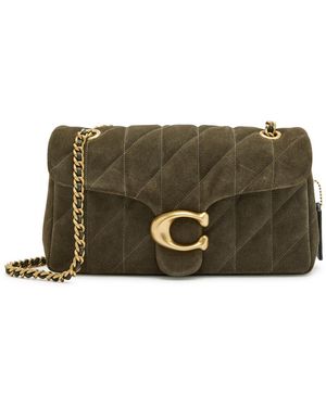 COACH Tabby 26 Quilted Suede Shoulder Bag - Grey