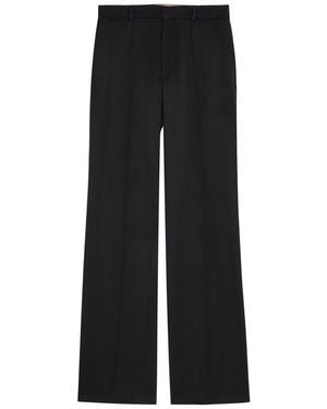 Chloé Flared-Leg Wool Trousers - Black
