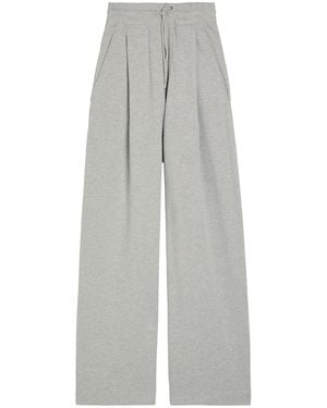 Dries Van Noten Hadium Pleated Wide-Leg Cotton Joggers - Grey