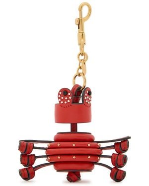 Anya Hindmarch Crab Leather Charm - Red