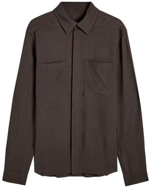 Rick Owens Work Wool Shirt - Brown