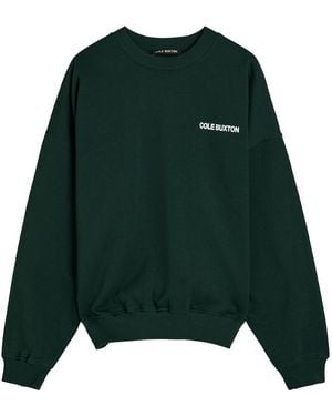 Cole Buxton Logo-Print Cotton Sweatshirt - Green