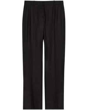 Heirlome Petula Straight-Leg Silk Pants - Black