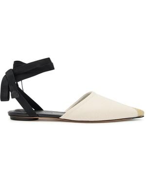 Jacquemus Les Sandales Espadrilles Canvas Flats - White