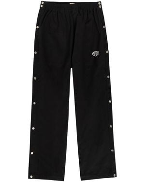 Bode Tear-Away Straight-Leg Twill Track Pants - Black