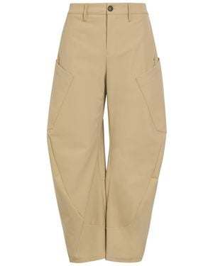 High Greece Barrel-Leg Jersey Trousers - Natural