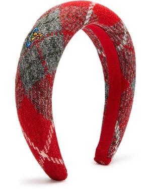 Vivienne Westwood Tartan Wool Headband - Red