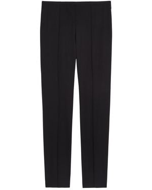 Another Tomorrow Slim-Leg Stretch-Wool Trousers - Black