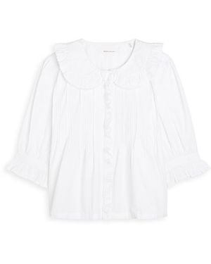 Skall Studio Viola Embroidered Cotton Blouse - White