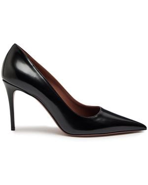 Paris Texas Vera 85 Leather Pumps - Black